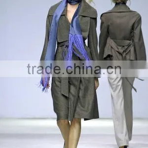 Ladies Wool Fashion Coats Woollen Long Coats thumbnail-1