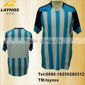 High-quality Classic Blue and White Soccer Uniforms thumbnail-1