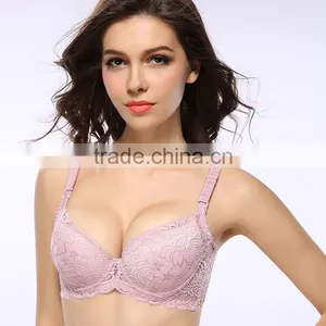 Hot Sexy Penti and Nut Pink Lace Images Women Sexy Bra Underwear thumbnail-1