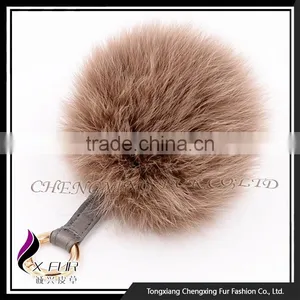CX-A-63 Cute Fox Fur Pompom Keychain thumbnail-2