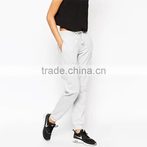 Womens New Fashion Casual Grey Jogger Sweatpants Blank thumbnail-3