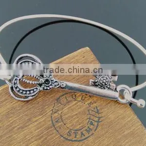 Latest Design Daily Wear Bangle Double Wire Screw Bangle High Polish Zinc Alloy Bracelet Bangle thumbnail-2