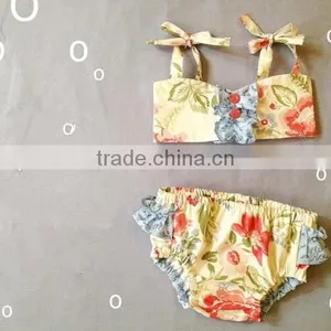 Baby Girls Summer Time Two Pieces Swimsuit Floral and Fruits Patterns From China thumbnail-1