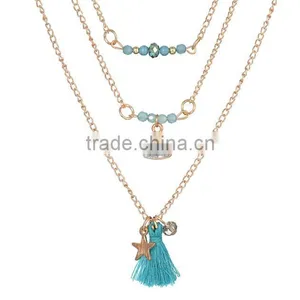 Zm35324a Fashion Jewelry 2017 Hot Sale Multi Layer Sweater Necklace thumbnail-1