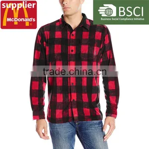 2016 Winter Latest Wholesale Long Sleeve Flannel Plaid Shirt thumbnail-3