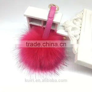 10cm Fur Keychain Quality Plush Ball Llaveros Chaveiro Faux Fur Fashion Cute Metal Key Chain for Women Bag Ring Wholesale Price thumbnail-4
