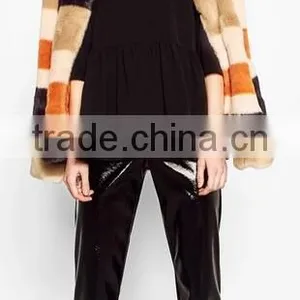 Runwaylover EY2367B 2017 Ladies Nine Point Sleeve Pure Color Blouse thumbnail-5