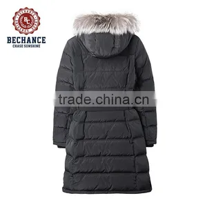 Women Winter Outdoor Down Long Coat With Polyester Fur thumbnail-2