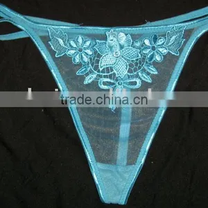Ladies Blue G-string Wholesale Price thumbnail-1