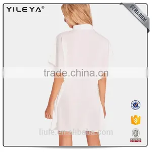 Summer Women's Fashion Long Shirt Dress for Female thumbnail-2