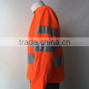 Polyester Inner Brush Fleece Jacket Safety Sweatshirt Meet EN ISO20471 thumbnail-3