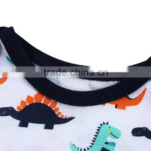 Wholesale Price Short Sleeve Summer Baby Bodysuit Baby Rompers Dinosaur Animal Pattern thumbnail-4
