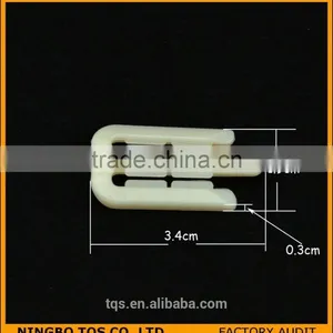 W Shape Milk White Packing Plastic Clips for Garment thumbnail-1
