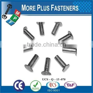 Made in Taiwan High Quality Stainless Steel Flat Head Semi Tubular Rivet thumbnail-2