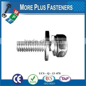Made in Taiwan Zinc Plated Chrome Plated Stainless Steel Phillips Pan Head External Internal Tooth Lock Washer SEMS Screw thumbnail-3