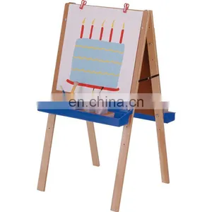 Hot Sale Kids Easel Magnetic Drawing Stand Board in Wood thumbnail-4