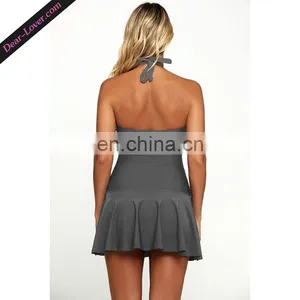 Wholesale Sexy One Piece Halter Modest Swimwear thumbnail-2