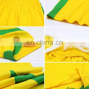Healong Wholesale Sublimation Yellow Customised Soccer Jerseys Soccer Uniforms thumbnail-4