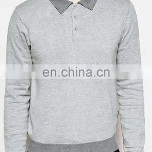 Yihao Trade Assurance Contrast Colour Long Sleeve 100 Cotton/Polyester/CVC/TC Pique Fabric Unbranded Polo Shirts thumbnail-3