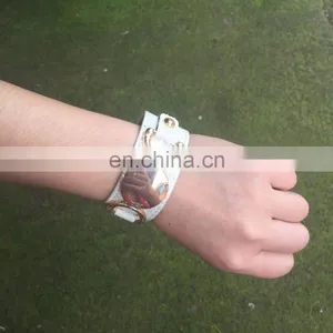 Popular Valentine's Day Naming Ceremony Gifts Carve Name on Leather Bracelet in Stock thumbnail-1