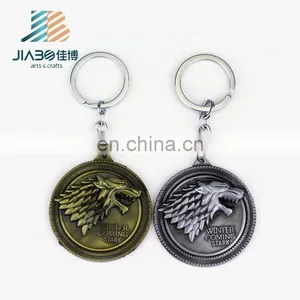 Game of Thrones Keychain House Stark Key Chain Song Of Ice And Fire Key Rings Holder Souvenir For Gift Chaveiro Men Jewelry thumbnail-3