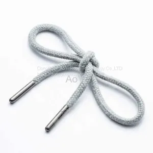 Cotton Soft Woven Drawcord With Bullet Metal Tips thumbnail-1