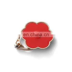Custom Mobile Phone Diamond Flower Shape Finger Phone Ring Holder thumbnail-6