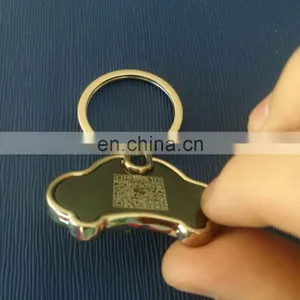 Metal Keychain With Key Ring and QR Code LOGO thumbnail-2