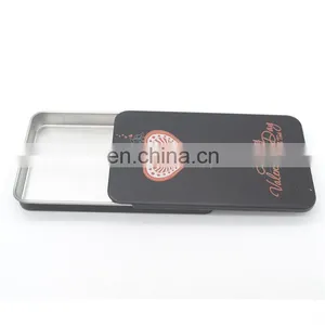 Small Metal Tinplate Aluminum Slide Cover Style Tin Box thumbnail-4