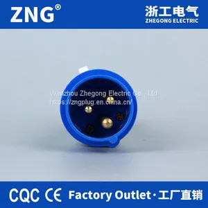 16a 230v 3 Pin Industrial Plug Ip44 Splashproof, Iec60309 16a 2P+PE Industrial Power Plug With 1-2.5mm² Cable Entry thumbnail-2