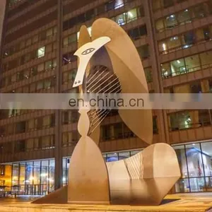 Modern City Center Corten Steel Sculpture thumbnail-3