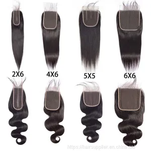 Grade 10a Virgin Hair With Closure Brazilian Hair Bundles With Closure thumbnail-2