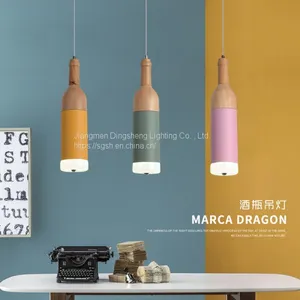 New Nordic Creative Wine Bottle Chandelier Led Simple Creative Personality Restaurant Music Cafe Decorative Bottle Chandelier thumbnail-2