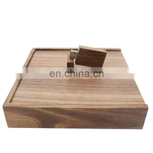 Walnut Wood Photo Album Box Gift USB Wooden Package Box Size 18*17*5.5cm thumbnail-3