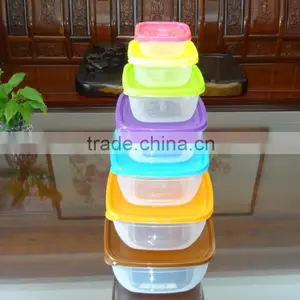 Hot Selling 7 Pcs Set Square Plastic Food Storage Container / Food Storage Box thumbnail-1