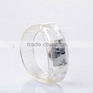 LED Luminous Button Bracelet Bracelet Edition Cheer Wrist Band (White) thumbnail-3