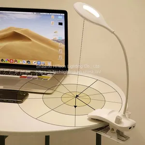 Touch Desk Lamp Dimming Table Lamp Clip Flexible Usb Charging Eye Protection Student Reading Lamp Phone Holder for Bedroom thumbnail-2
