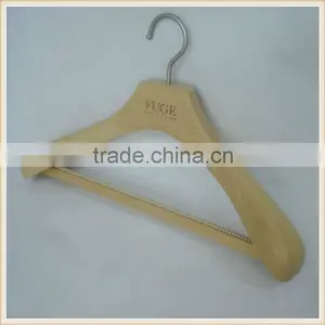 WL-166 Wooden Hanger With Non-slip Hanger Strips thumbnail-1