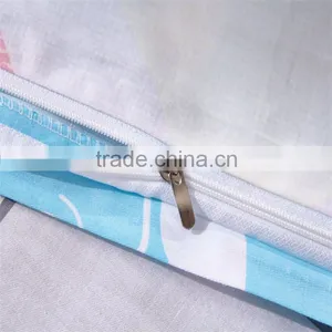 Blue Cat Print Sheets Animal Pattern Cotton Kids Quilt Set 4 Pcs Queen Size Children Bedding Set thumbnail-6