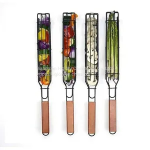 Nonstick Kabob Barbecue Baskets BBQ Food Holder Portable Grill Mesh for Meat Fish Vegetable BBQ Tools thumbnail-1
