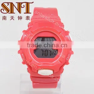 Popular Digital Watch LCD Watch With Coral Color thumbnail-1