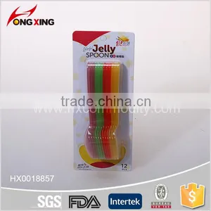 Assorted Jelly Candy Color BPA Free Plastic Bady Spoon thumbnail-1