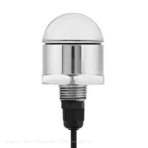 ISURE MARINE Boat Navigation Light，12V Round Blue LED Underwater Light Lamp & Drain Plug 304 Stainless Steel Boat Accessories thumbnail-2