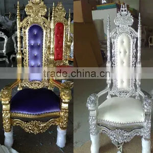 New Style Romania Gold King Throne Chair For Wedding thumbnail-3