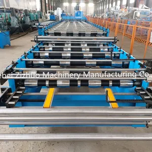 TR4-TR5 Double Layer Metal Roofing Sheet Cold Roll Forming Machine Peru thumbnail-5