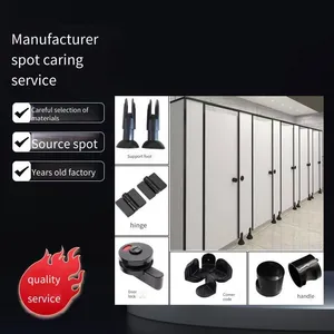 Zhanjiang Antibacterial Compact Laminate Toilet Partition Boards Are Moisture and Impact Resistant. Pvc Boards Are Suitable for Use in the Damp Environment of Toilets thumbnail-3