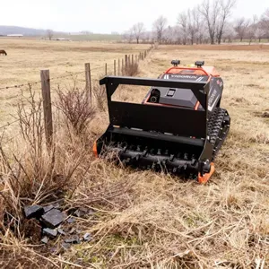 Vigorun MTSK1000 Remote Control Forest Mulcher 1000mm Cutting Width Loncin 18KW Engine for Slope Shrub Clearing thumbnail-1