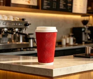 High-Quality 12oz Custom Ripple Wall Disposable Paper Cup for Coffee thumbnail-1
