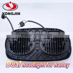12v 24v 45w 90w 7" 5.3/4" Black Projector Led Headlamp Daymaker Headlamp Led for Harley Davidson Road Glide thumbnail-5