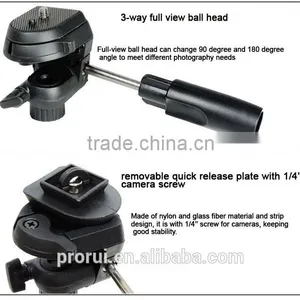 Professional Video Camera Table Mini Tripod With 3-Way Pan Head Flexible Tripod For Digital Camera thumbnail-4
